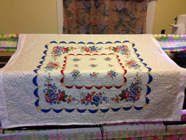 Elanor burns table cloth quilt for cathy ferran